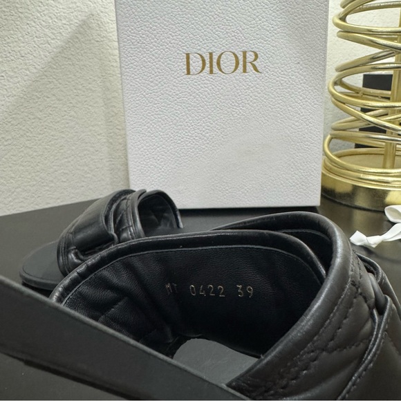 Christian Dior Revolution Cannage Quilted Sandal Black 39 - Picture 6 of 10